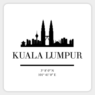 KUALA LUMPUR BLACK SILHOUETTE SKYLINE ART Sticker